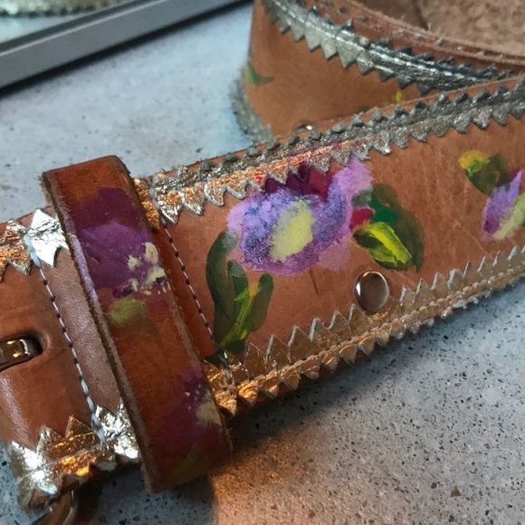 [ vintage Cynthia Rowley ] hand-painted gold trim
